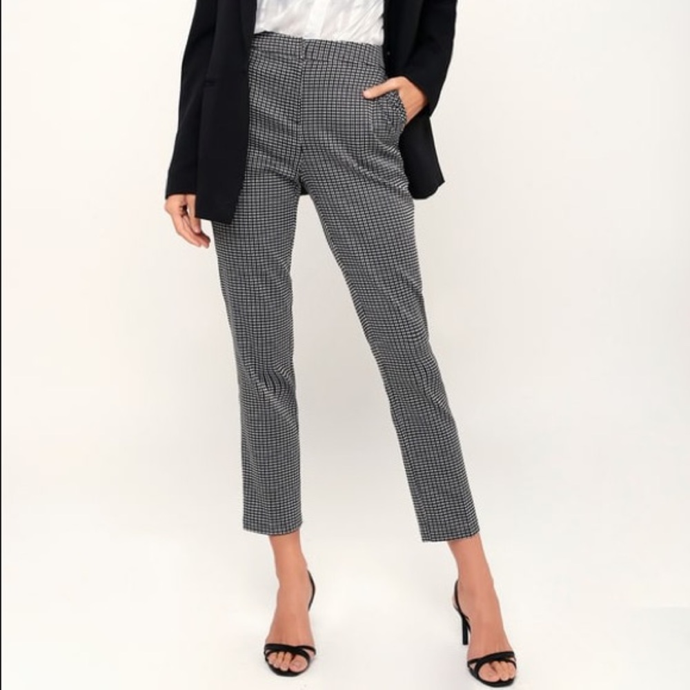 Black and White Plaid Pants